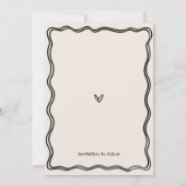 Funky handgeschreven Wavy Border Disco bruiloft Kaart (Achterkant)