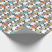 Funky Hanging Circles Retro mid Century Cadeaupapier (Hoek)