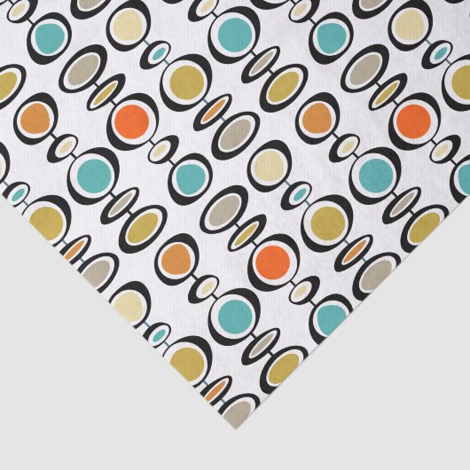 Funky Hanging Circles Retro mid Century Tissuepapier (Detail)