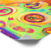 Funky Happy Baby Chicken Boerderij Animal Nursery  Poster (Hoek)