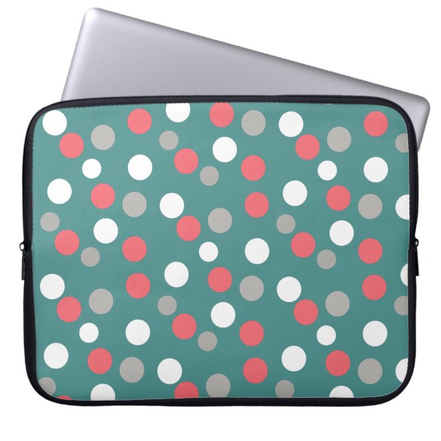 Funky Happy Balls Geometry Laptop Sleeve (Voorkant)