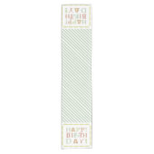 Funky Happy Birthday-tafelrunner Korte Tafelloper (Voorkant)