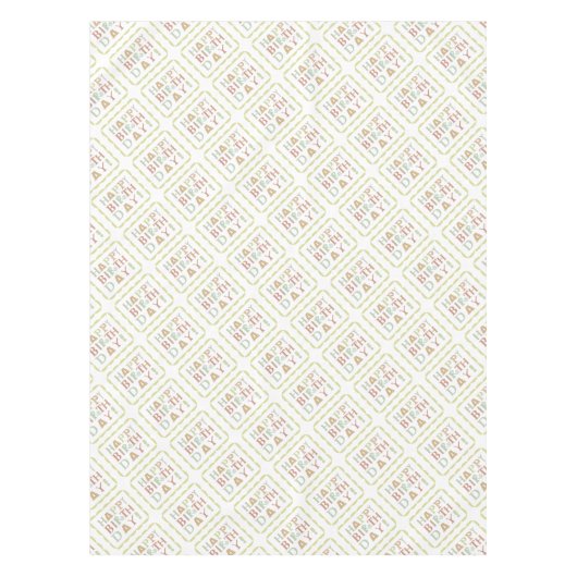 Funky happy jarig picnic tablecloth tafelkleed (Voorkant)