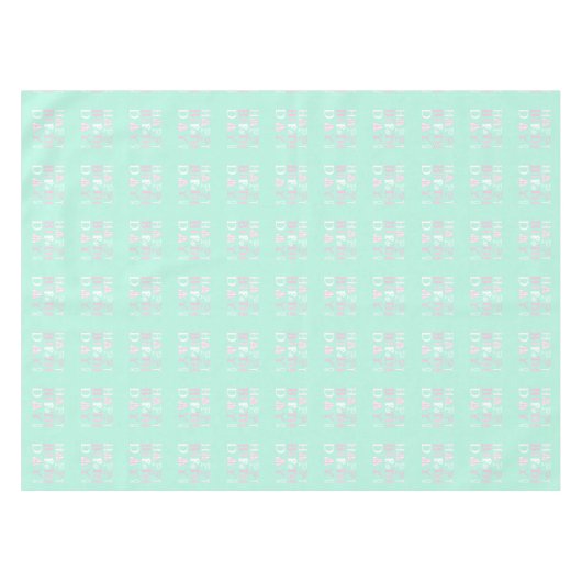 Funky Happy verjaardagspicnic tablecloth Tafelkleed (Voorkant (Horizontaal))
