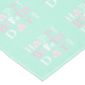Funky Happy verjaardagspicnic tablecloth Tafelkleed (Gekanteld)