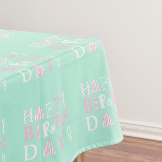 Funky Happy verjaardagspicnic tablecloth Tafelkleed (Voorbeeld)