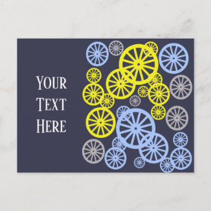 Funky Happy Wiel Cirkel Patroon Product Briefkaart
