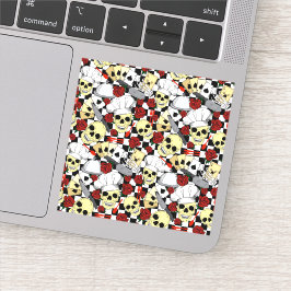 Funky Head Chef Skulls die Chef Petten dragen Sticker