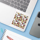 Funky Head Chef Skulls die Chef Petten dragen Sticker (Laptop met iPhone)