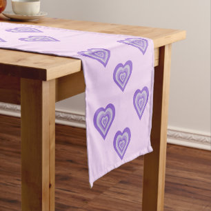 Funky Heart 2000s Y2K 90s Retro Paarse Korte Tafelloper