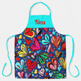 FUNKY HEARTS ART DESIGN SCHORT