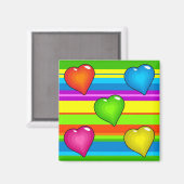 Funky Hearts Magneet (Voorkant / Achterkant)