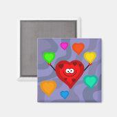 Funky Hearts Magneet (Voorkant / Achterkant)