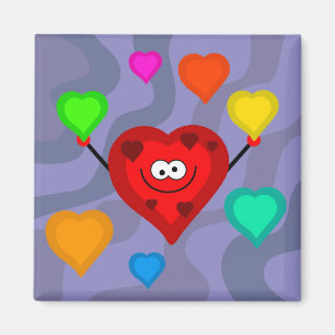 Funky Hearts Magneet