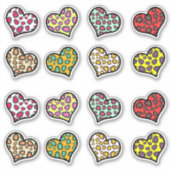 Funky Hearts Sticker (Voorkant)
