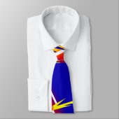 Funky heldere abstracte kunst Thunder Tie Stropdas (Gebonden)