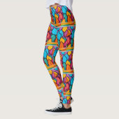 Funky heldere en leuke yogabroek lange lengte leggings (Links)