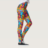 Funky heldere en leuke yogabroek lange lengte leggings (Rechts)