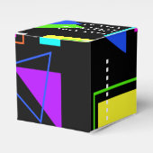FUNKY HELDERE RETRO 80S MODE VORMT PATROONGESCHENK BEDANKDOOSJES (Voorkant Zijde)