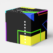 FUNKY HELDERE RETRO 80S MODE VORMT PATROONGESCHENK BEDANKDOOSJES (Achterkant)
