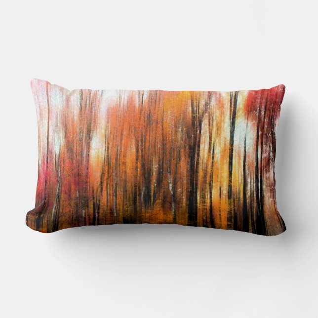 Funky Herfst Abstract Pillow Kussen (Voorkant)