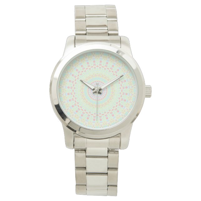 Funky Hippie Mandala  Horloge (Voorkant)
