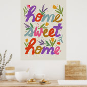 Funky Home Sweet Home Poster (Keuken)
