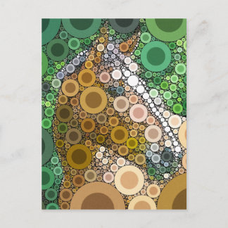 Funky Horse Circles blaast moderne kunst Briefkaart