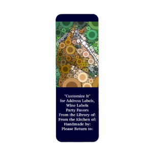 Funky Horse Circles blaast moderne kunst Etiket