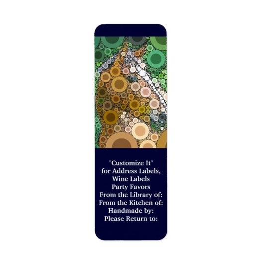 Funky Horse Circles blaast moderne kunst Etiket (Voorkant)