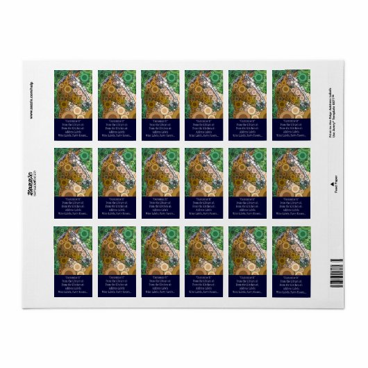 Funky Horse Circles blaast moderne kunst Etiket (Full Sheet)