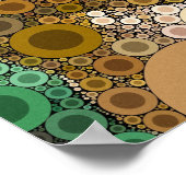 Funky Horse Circles blaast moderne kunst Poster (Hoek)