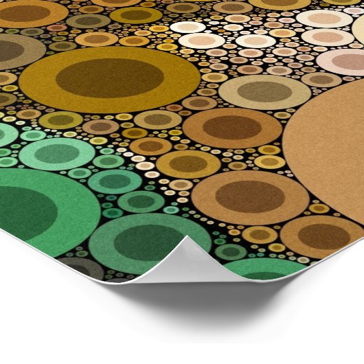 Funky Horse Circles blaast moderne kunst Poster (Hoek)