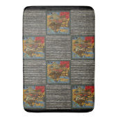 Funky Hot Jazz beroemd gemaakt door Grungy Stripes Badmat (Voorkant Verticaal)