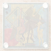 Funky Hot Jazz Glazen Onderzetter (Achterkant)