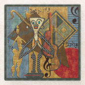 Funky Hot Jazz Glazen Onderzetter (Voorkant)