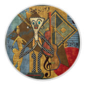 Funky Hot Jazz Keramische Knop (Voorkant)