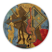 Funky Hot Jazz Keramische Knop (Voorkant)