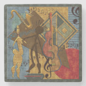 Funky Hot Jazz Marble Stenen Onderzetter (Voorkant)