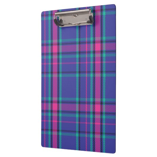 Funky Hot Pink en Paars Pset Tartan iPad Air C Klembord (Links)