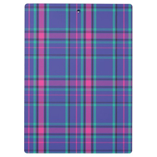 Funky Hot Pink en Paars Pset Tartan iPad Air C Klembord (Achterkant)