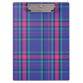 Funky Hot Pink en Paars Pset Tartan iPad Air C Klembord (Voorkant)