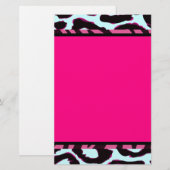 Funky Hot Pink Zebra Cheetah Set Briefpapier (Voorkant / Achterkant)