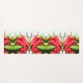 Funky Hot Red Green Chili Peppers Yoga Mat (Voorkant (horizontaal))