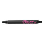 Funky hot roze faux glitter gymingkoninginnentekst zwarte inkt pen (Voorkant)