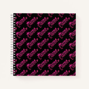 Funky hot roze faux glitter gynaecologische koning notitieboek