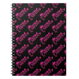 Funky hot roze faux glitter gynaecologische koning notitieboek