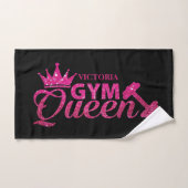 Funky hot roze gepersonaliseerde faux glitter Gym  Handdoek (Handdoek)