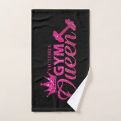 Funky hot roze gepersonaliseerde faux glitter Gym Handdoek (Handdoek)