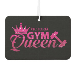 Funky hot roze gepersonaliseerde faux glitter Gym  Luchtverfrisser